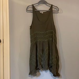 Green free people dress